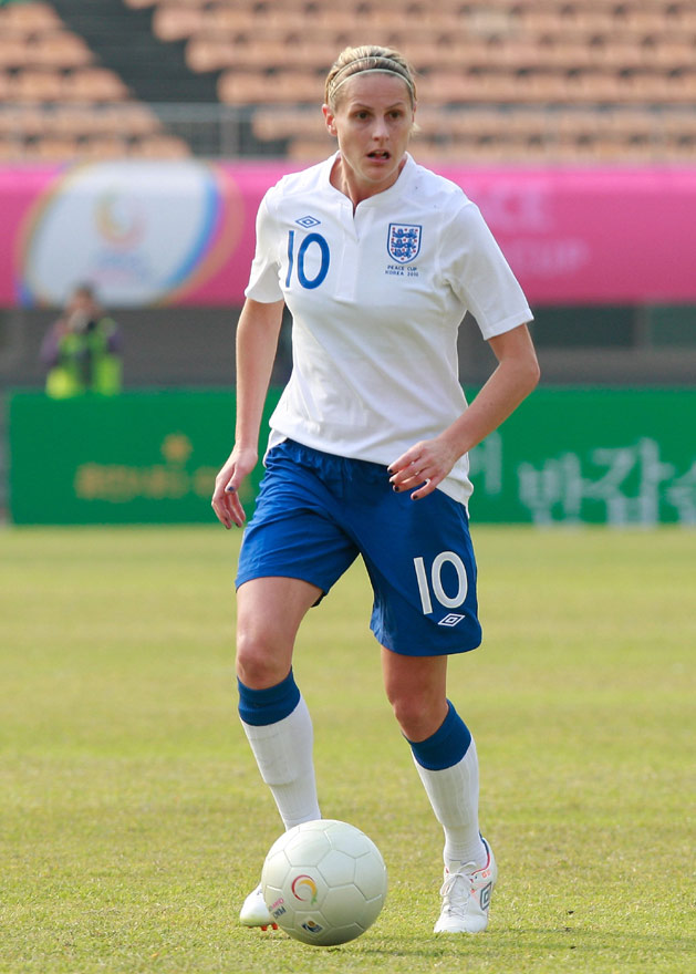 Kelly Smith in action during The Peace Cup.
